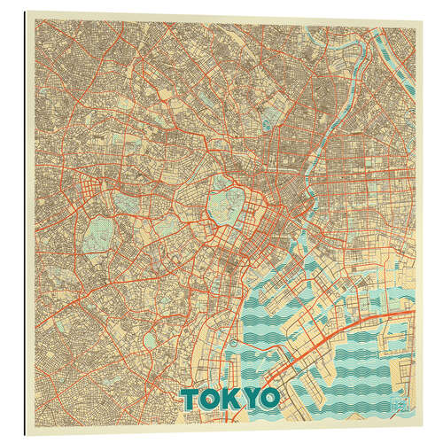 Gallery print Tokyo Map Retro