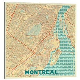 Gallery print Montreal Map Retro