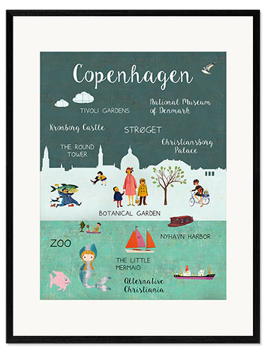 Inramat konsttryck Copenhagen