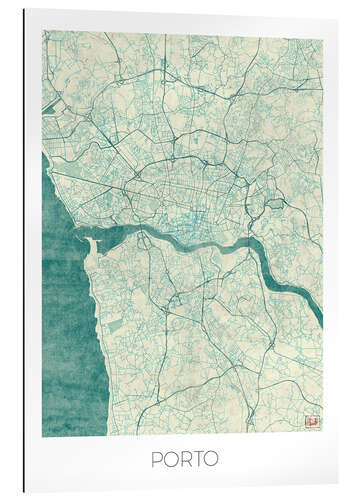 Gallery print Porto Map Blue