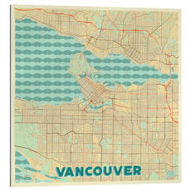 Gallery print Vancouver Map Retro