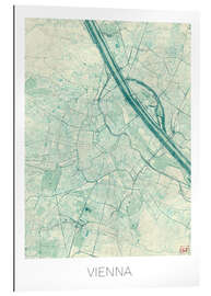 Gallery print Map of Vienna, blue