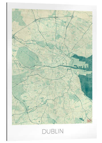 Gallery print Dublin Map Blue