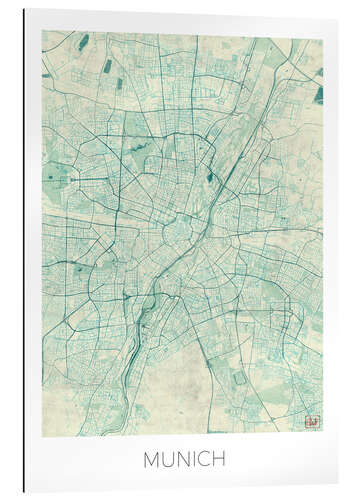 Gallery print Map of Munich (blue)