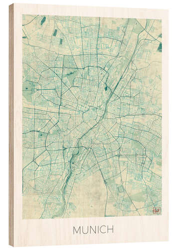 Trebilde Map of Munich (blue)