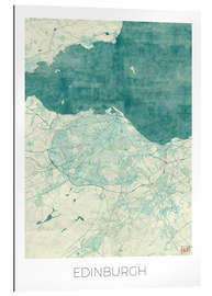 Gallery print Edinburgh Map Blue