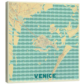 Canvas print Venice, Italy Map Retro