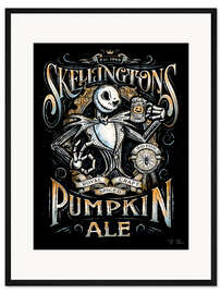 Gerahmter Kunstdruck Jack Skellingtons Ale