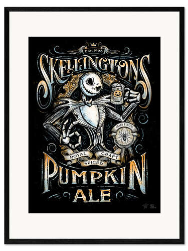 Ingelijste kunstdruk Jack Skellington's Ale