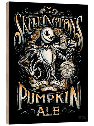 Cuadro de madera Jack Skellington's Ale