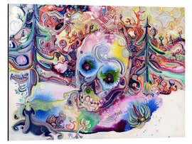 Magnettafel Ein Schädel im Wald