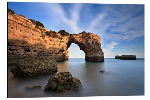 Aluminium print Grottos at the Algarve