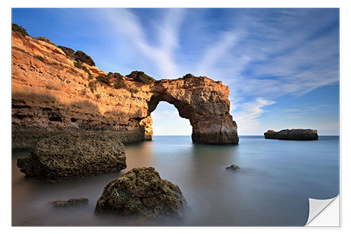 Selvklebende plakat Grottos at the Algarve