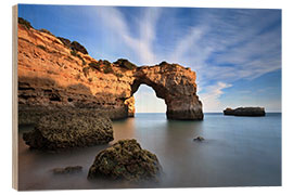 Holzbild Grotten an der Algarve