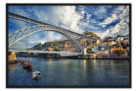 Gerahmter Kunstdruck Porto - Eiffelbruecke