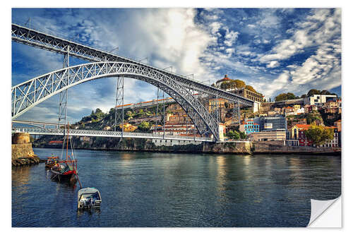 Selvklebende plakat Porto - Eiffelbridge