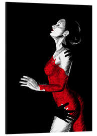 Aluminium print Nightfall in red III