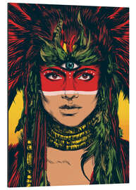 Aluminium print Aztec Goddess I