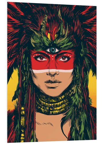 Foam board print Aztec Goddess I