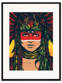 Gerahmter Kunstdruck Aztekische Göttin I