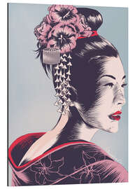 Tableau en aluminium Geisha Maiko