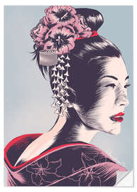 Wall sticker Geisha Maiko