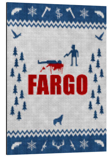 Aluminiumsbilde Fargo - minimum alternative film TV - knitted look