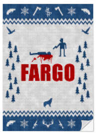 Wandsticker Fargo - Minimal Alternative Film TV - Strickoptik