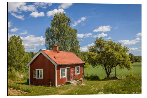 Cuadro de aluminio Idyllic Swedish summer house