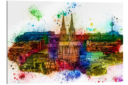 Tableau en plexi-alu Cologne Skyline Cologne Cathedral II