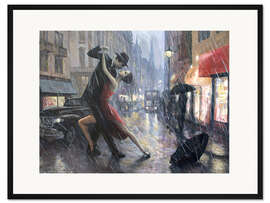 Gerahmter Kunstdruck Life is a Dance in The Rain II