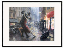 Impresión de arte enmarcada La vida es un baile bajo la lluvia II