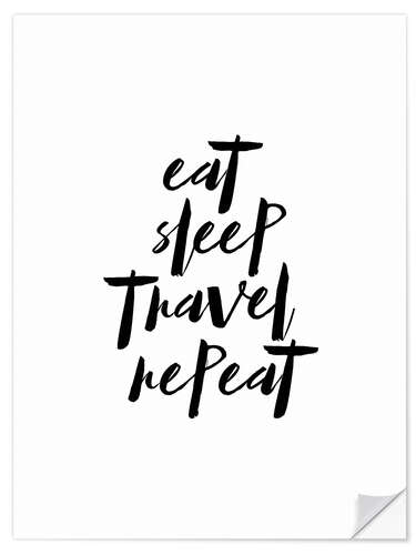 Sticker mural Eat sleep travel repeat