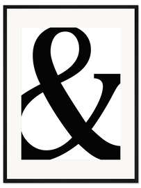 Gerahmter Kunstdruck Buchstabengrafik mit Et-Zeichen