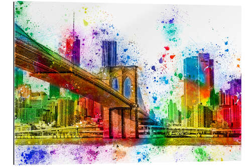 Gallery print New York with Brooklyn Bridge