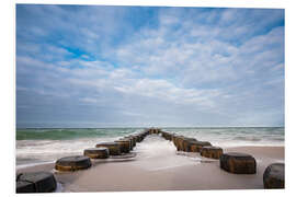 PVC-taulu Groyne on shore of the Baltic Sea