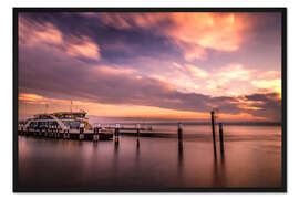 Gerahmter Kunstdruck Bodensee Sonnenuntergang II