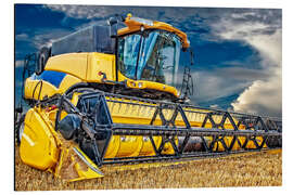 Quadro em alumínio Harvester in the cornfield