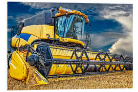 Foam board print Harvester in the cornfield