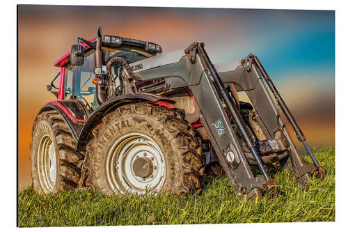 Aluminium print Tractor with front loader