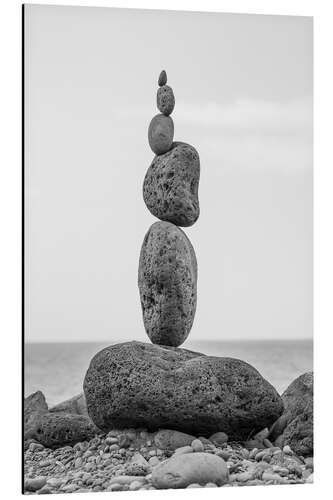 Alubild Steinturm am Strand