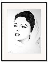 Gerahmter Kunstdruck Elizabeth Taylor I