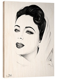 Holzbild Elizabeth Taylor I