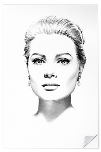 Selvklebende plakat Grace Kelly I