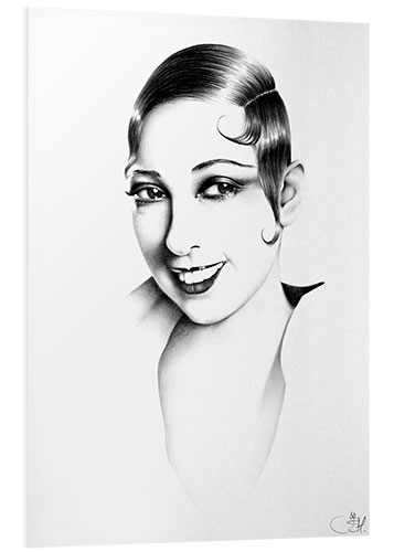 Foam board print Josephine Baker