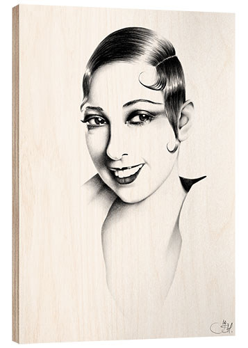 Holzbild Josephine Baker