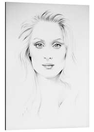 Tableau en aluminium Meryl Streep