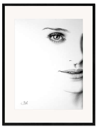 Innrammet kunsttrykk Natalie Portman