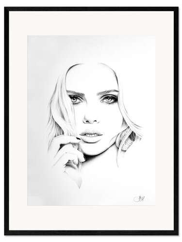 Kehystetty taidepainatus Scarlett Johansson