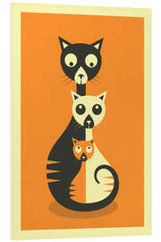 Foam board print THREE CATS